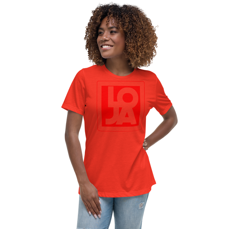 Lion Of Judah Apparel Logo Fire Engine Red Women's Relaxed T-Shirt