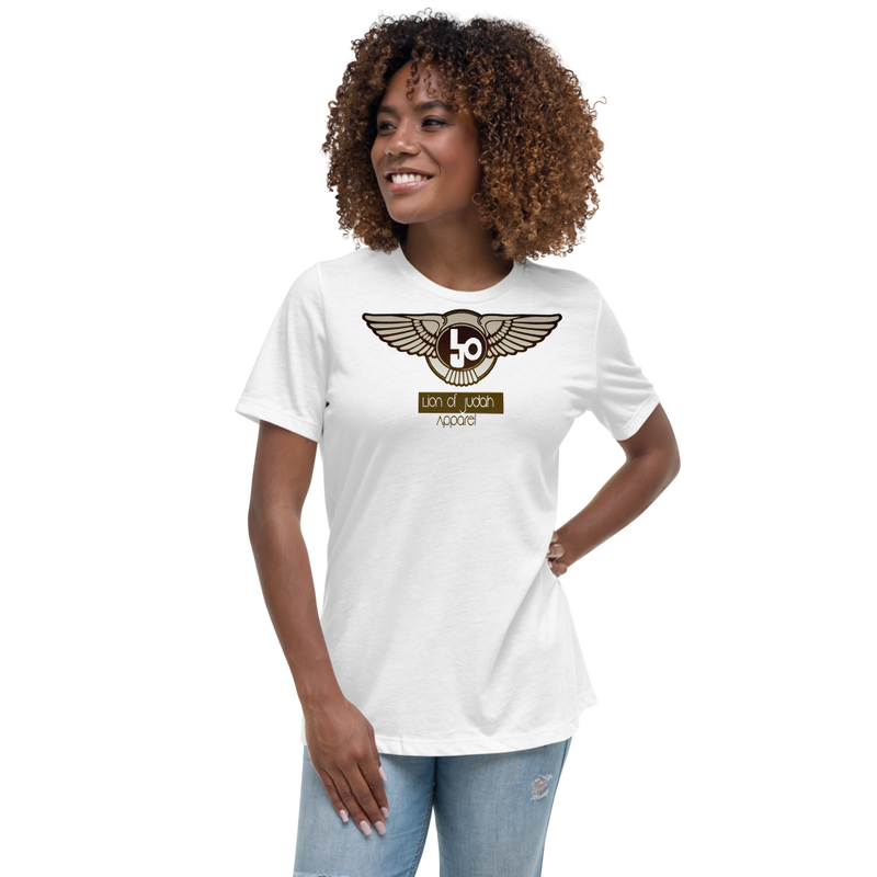 Lion Of Judah Wingz Bronze logo Women's Relaxed T-Shirt