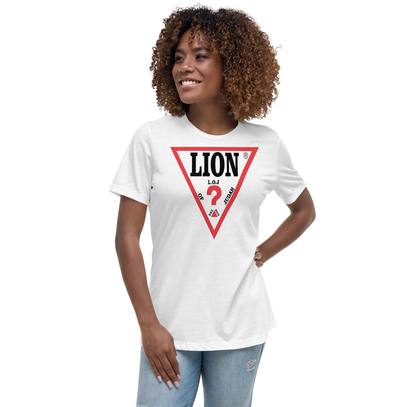 Lion Of Judah Guess Word Play Spinoff Design Women's Relaxed T-Shirt