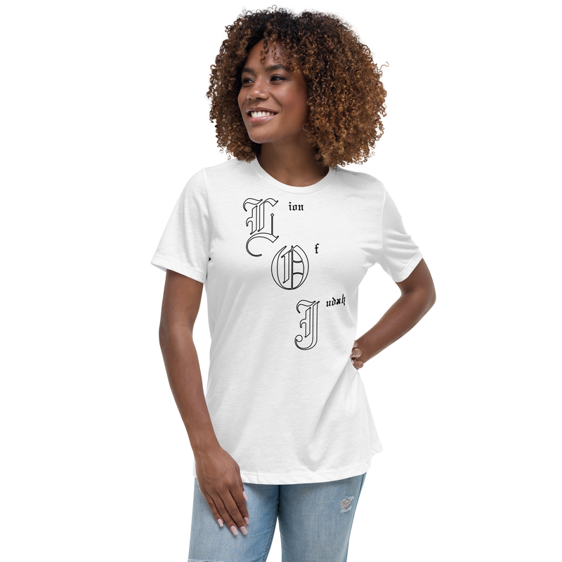 Lion Of Judah Letters Design Women's Relaxed T-Shirt