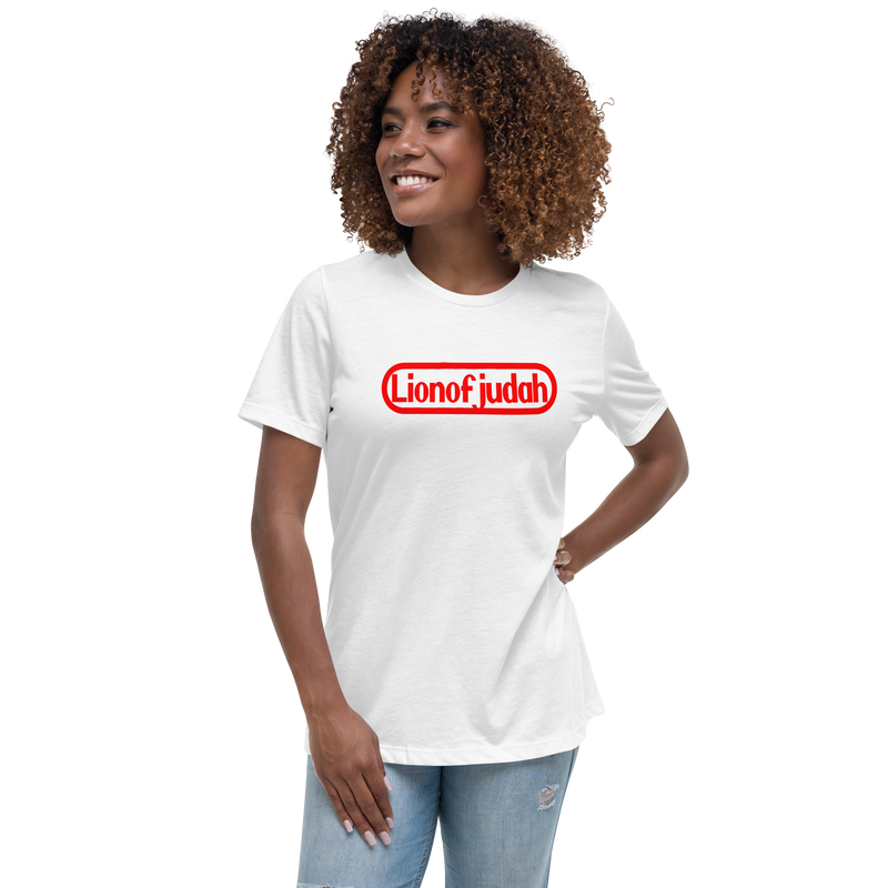 Lion Of Judah Nintendo Wordplay Spinoff Design Women's Relaxed T-Shirt