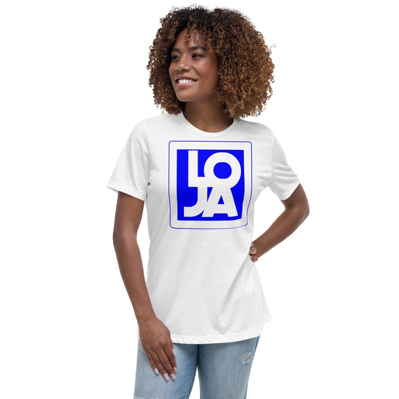 Planet Earth Blue Lion Of Judah Apparel Logo Women's Relaxed T-Shirt