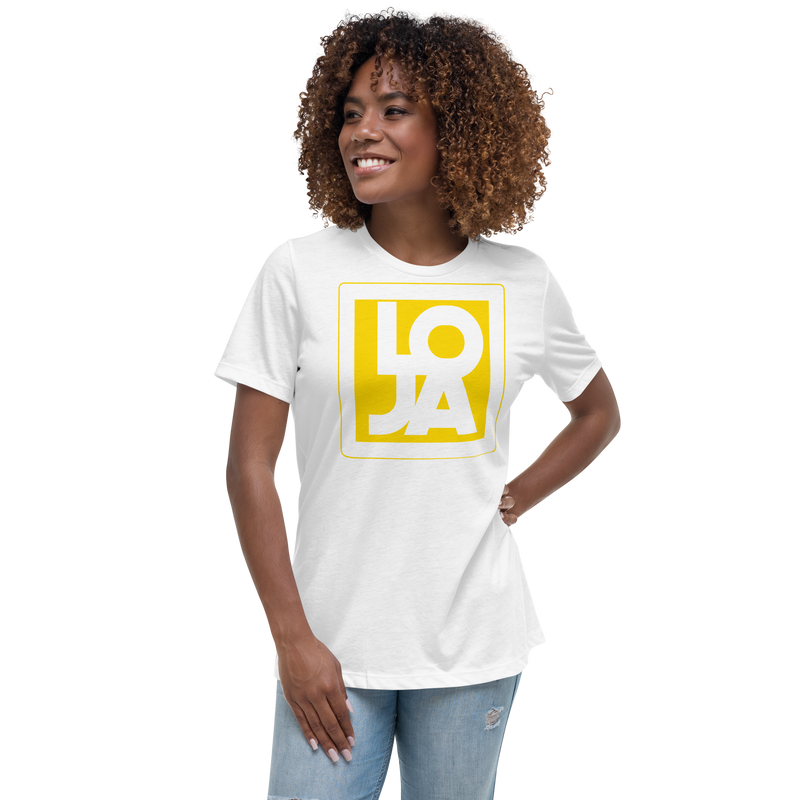 Lion Of Judah Apparel Logo High Energy bright Sun Star Yellow Women's Relaxed T-Shirt