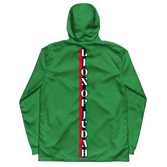 Lion Of Judah God Men’s Green windbreaker & Lion Of Judah God All over print Green unisex wide leg pants & Lion of Judah God Unisex t-shirt Bundle