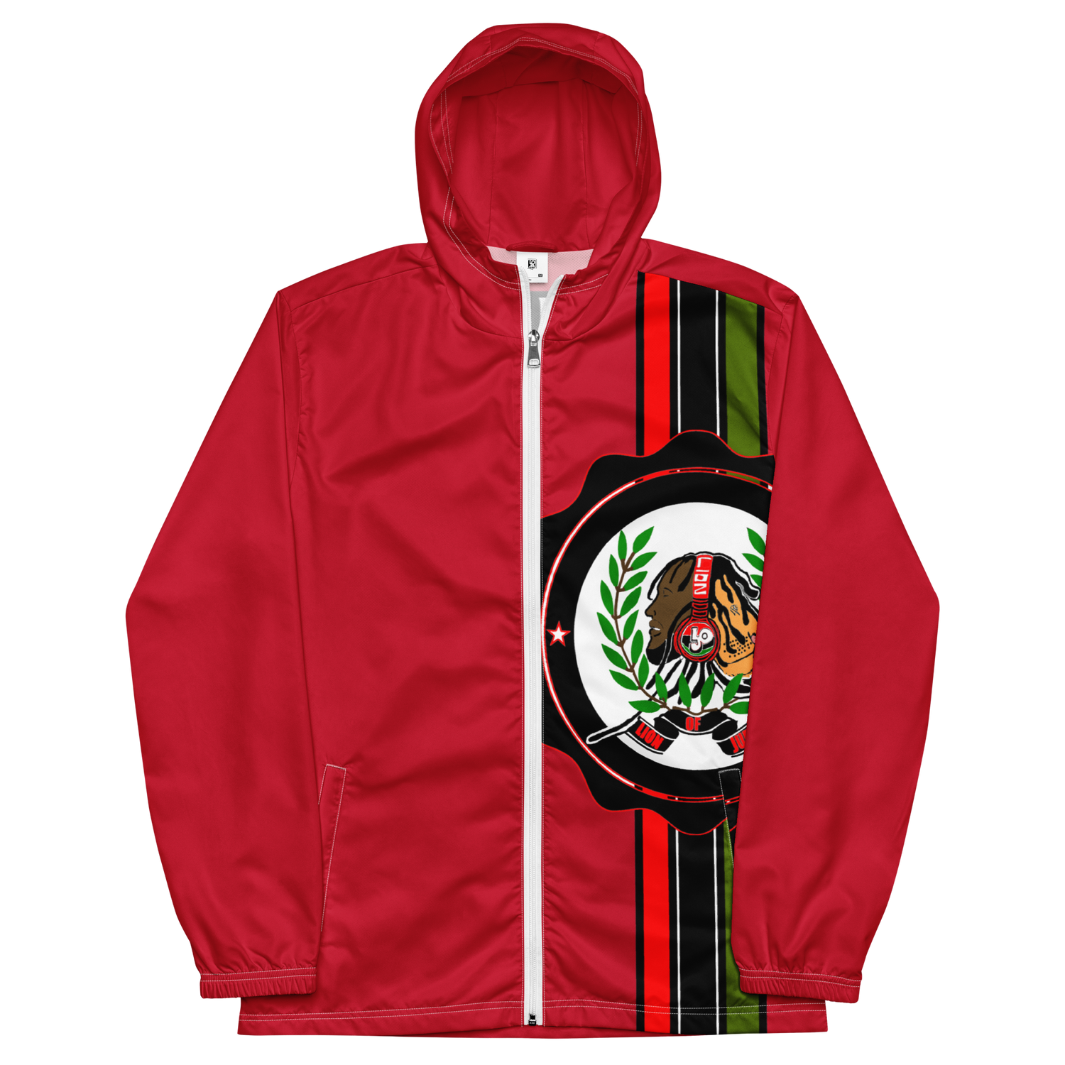 Lion of Judah God Men’s Red windbreaker