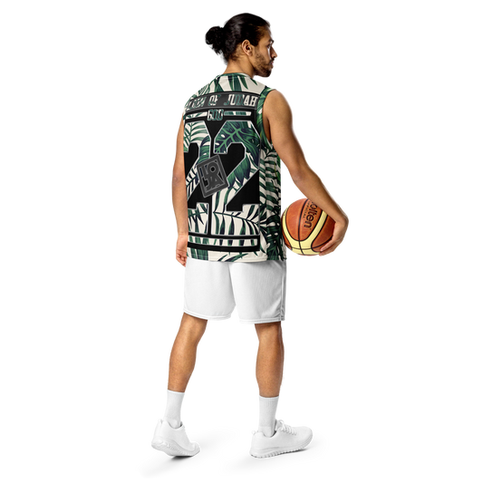 Lion Of Judah GOD Plant Design Print Recycled unisex basketball jersey