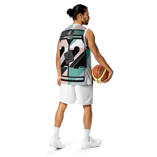 Lion Of Judah GOD Color Design Print Pattern Recycled unisex basketball jersey