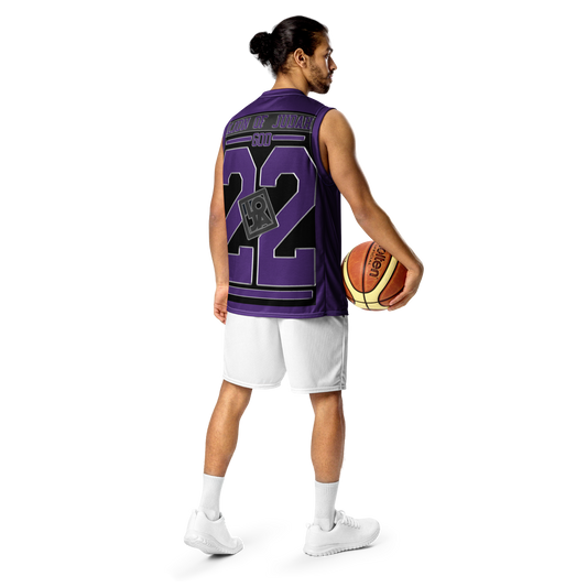 Lion Of Judah Wingz Design Recycled unisex Purple basketball jersey