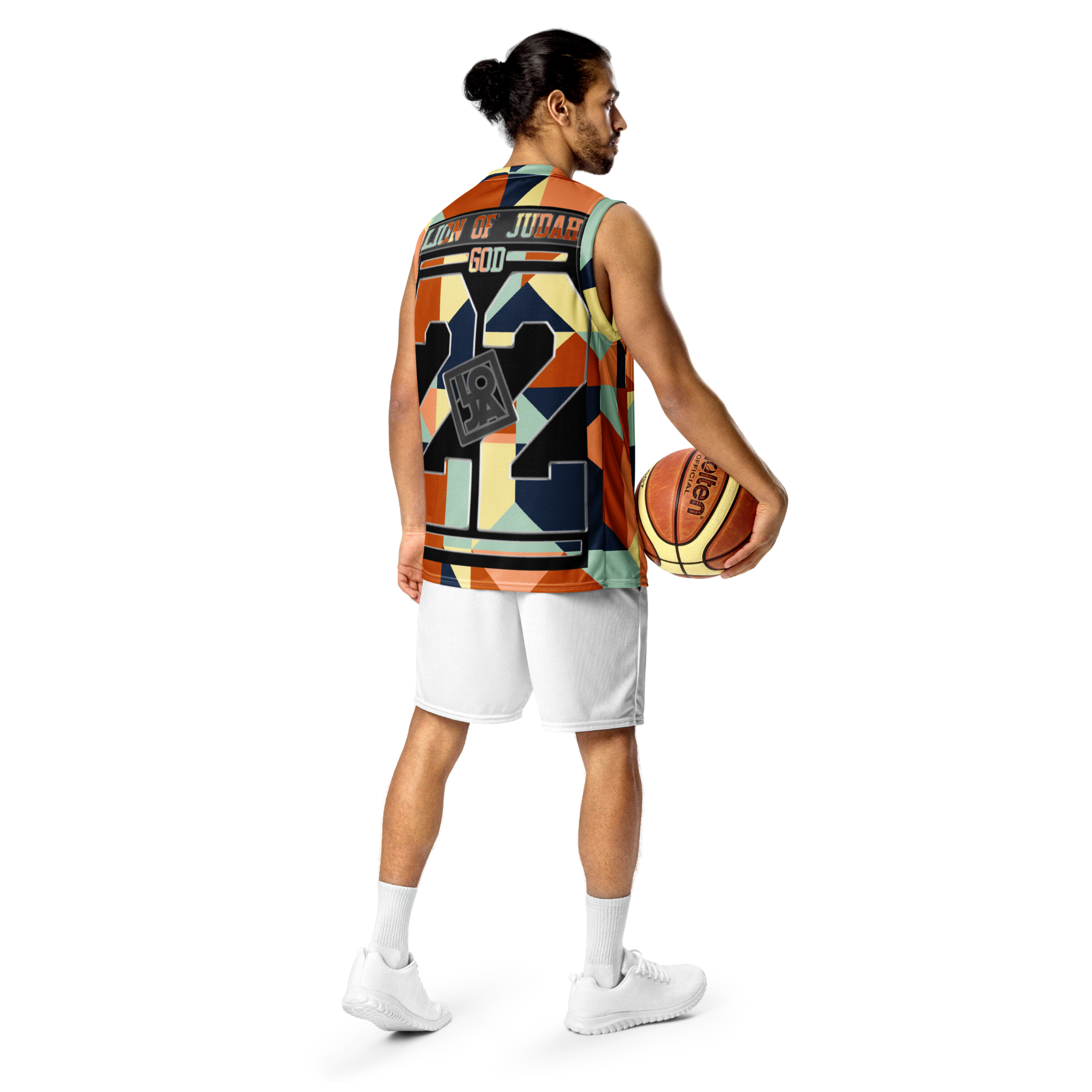 Lion Of Judah God Design Recycled unisex Geometric Design basketball jersey