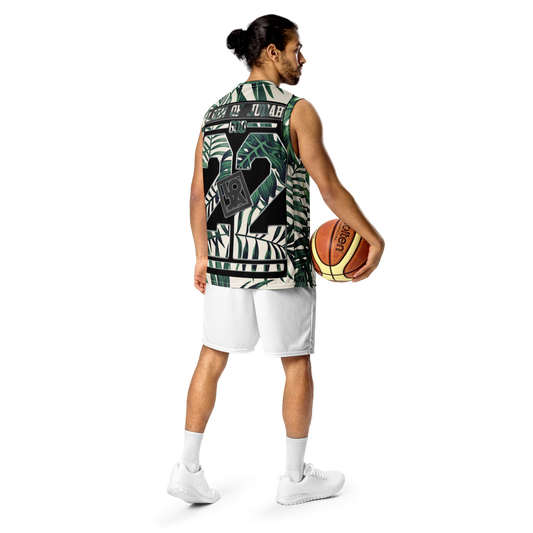 Lion Of Judah God Design Recycled unisex Green Plants Design basketball jersey