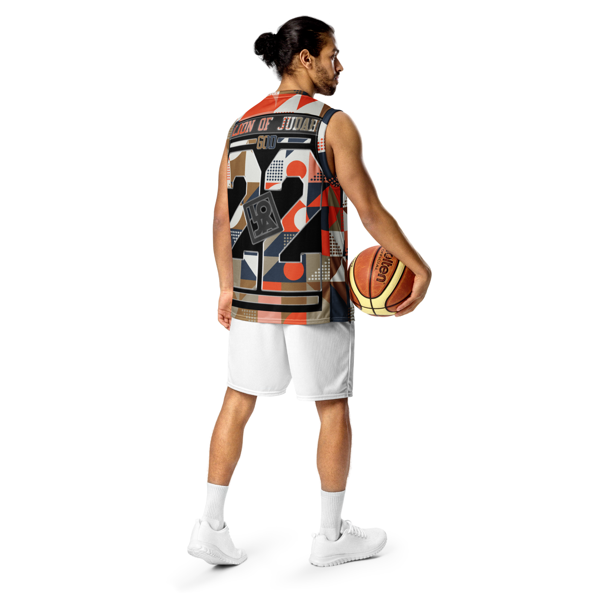 Lion Of Judah God Design Recycled unisex Design basketball jersey