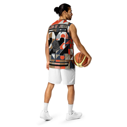 Lion Of Judah God Design Recycled unisex Design basketball jersey