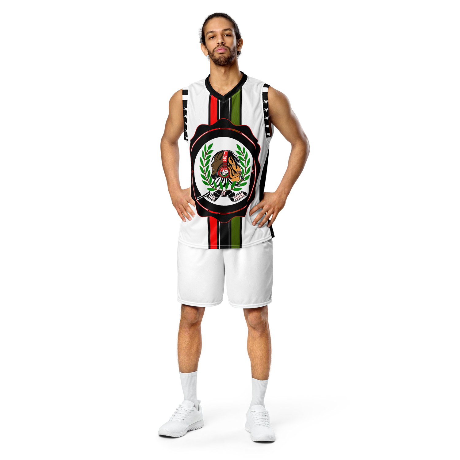 Lion Of Judah GOD Recycled unisex basketball jersey