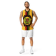 Lion Of Judah GOD Recycled Yellow & Black unisex basketball jersey
