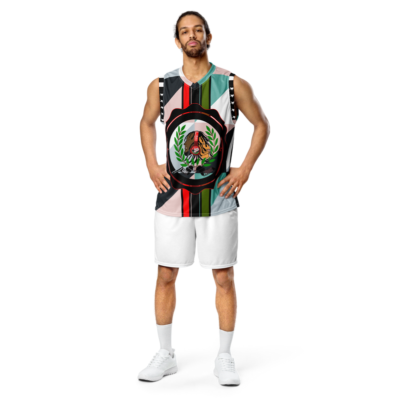 Lion Of Judah GOD Color Design Print Pattern Recycled unisex basketball jersey
