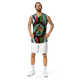 Lion Of Judah GOD Green White & Black Stripe Design Pattern Recycled unisex basketball jersey