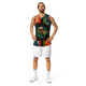 Lion Of Judah GOD flower Design Recycled unisex basketball jersey