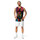 Lion Of Judah GOD Colorful Bright Pattern Design Recycled unisex basketball jersey