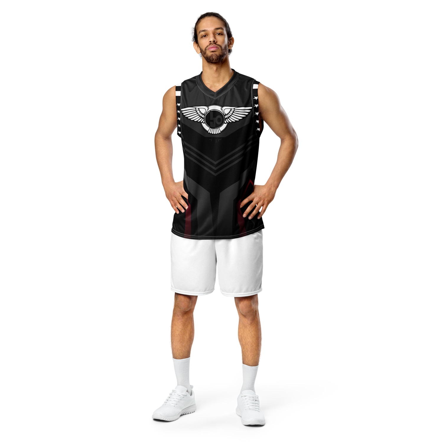 Lion Of Judah Wingz Design Recycled unisex Geometric Design basketball jersey