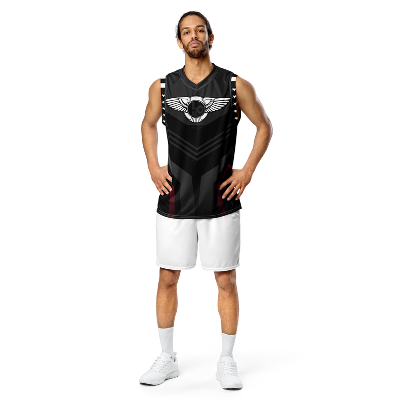 Lion Of Judah Wingz Design Recycled unisex Geometric Design basketball jersey