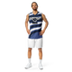 Lion Of Judah Wingz Design Recycled unisex Blue and white waves Design basketball jersey