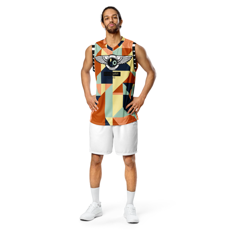 Lion Of Judah Wingz Design Recycled unisex Geometric Shape Design basketball jersey