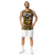 Lion Of Judah Wingz Design Recycled unisex Black & Orange Camouflage Design basketball jersey