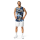 Lion Of Judah Wingz Design Recycled unisex Blue Camouflage Design basketball jersey