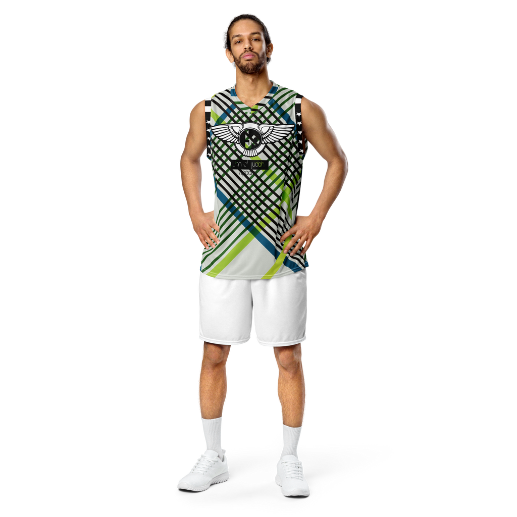 Lion Of Judah Wingz Design Recycled unisex Cross Pattern Design basketball jersey