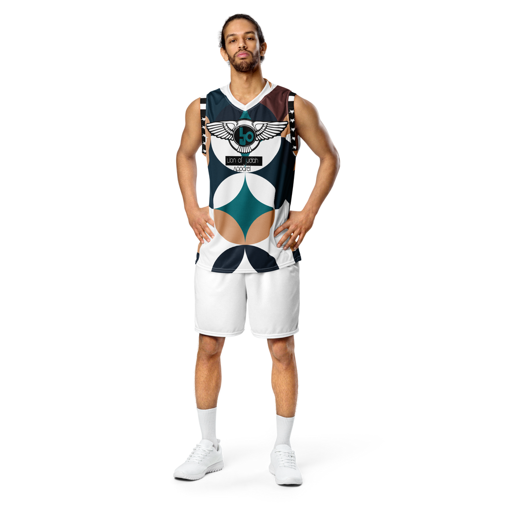 Lion Of Judah Wingz Design Recycled unisex Pattern Design basketball jersey
