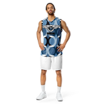 Lion Of Judah Wingz Design Recycled unisex Blue Pattern Design basketball jersey