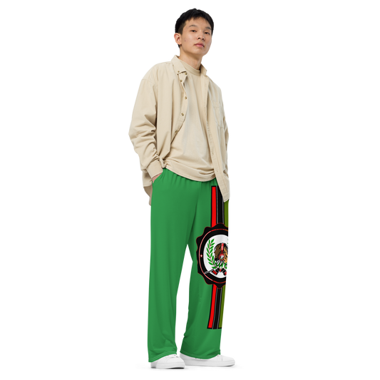 Lion Of Judah God All over print Green unisex wide leg pants