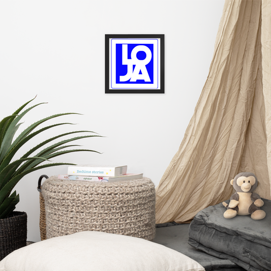 Lion Of Judah Blue Logo Framed poster Framed poster