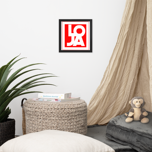 Lion Of Judah Fire Engine Red Logo Framed poster