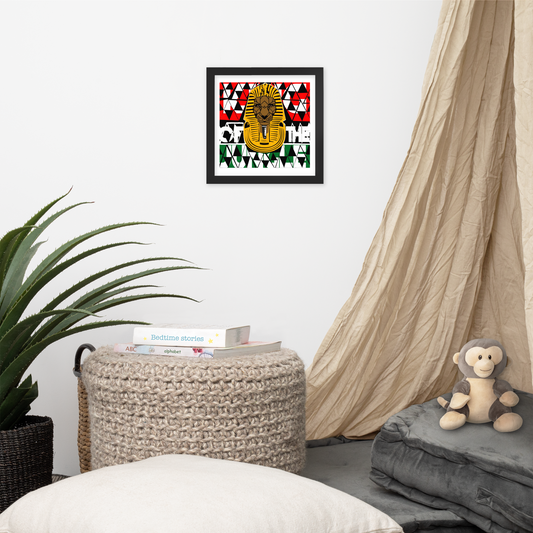 King of the jungle Design Framed poster