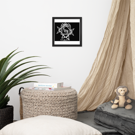 Lion Of Judah Apparel Design Framed poster