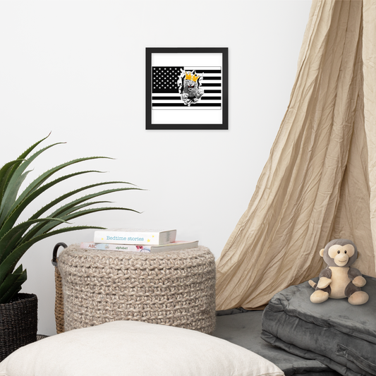 Lion Of Judah United States Of America Flag Framed poster