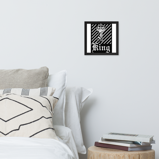 I Am King Design Framed poster