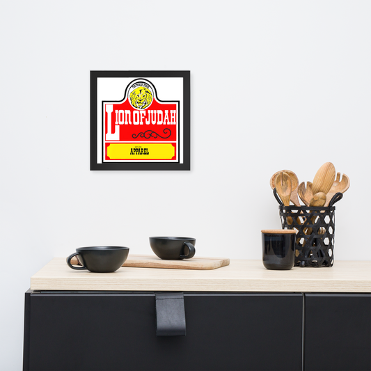 Lion Of Judah Apparel Word play Spinoff of  Wendy's Logo Framed poster