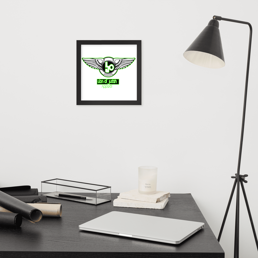 Lion Of Judah Green logo Design Framed poster