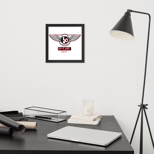 Lion Of Judah Red logo Design Framed poster