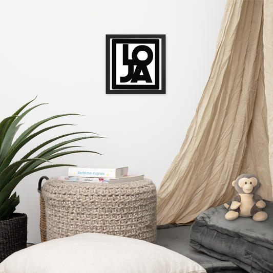 Lion Of Judah Apparel Black Logo Design Framed poster