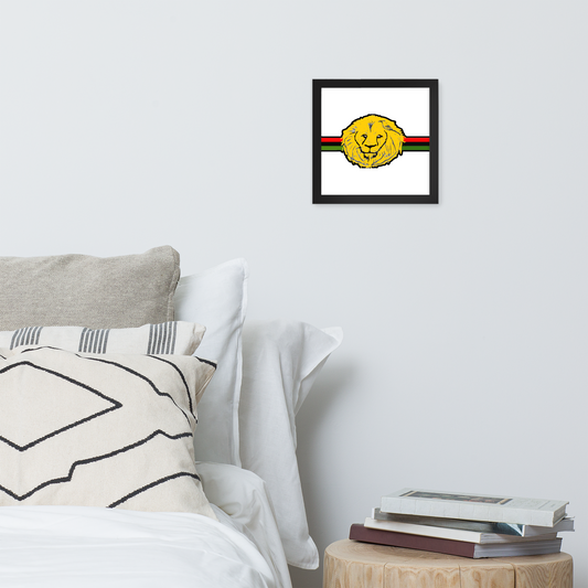 Lion Of Judah (R.B.G.) Red Black Green Design Framed poster
