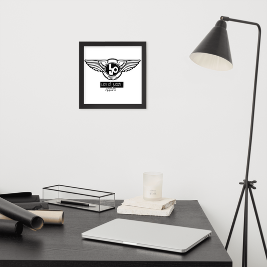 Lion Of Judah Black Logo Design Framed poster