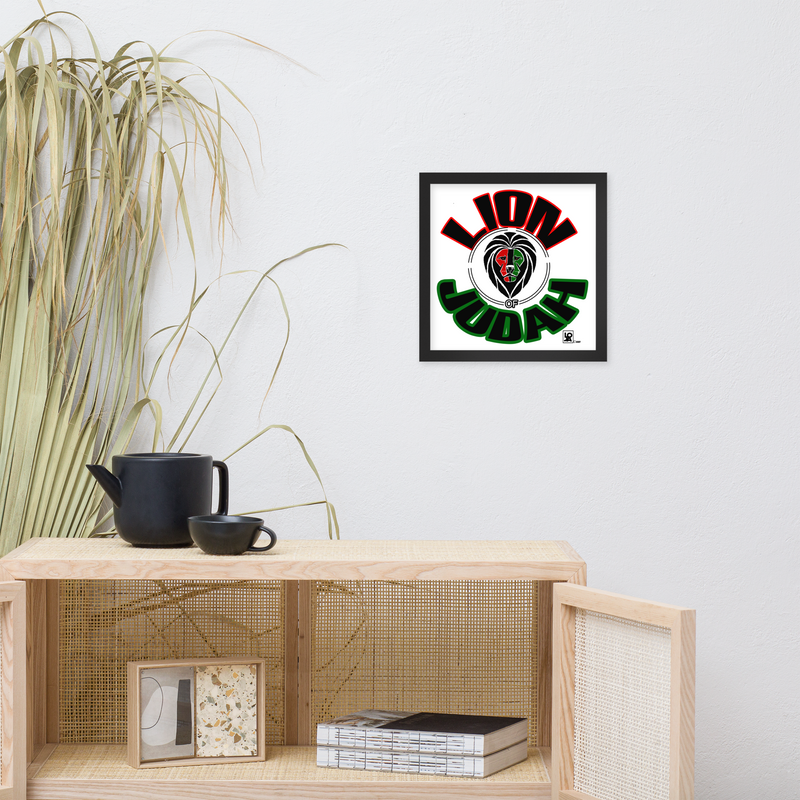 Lion Of Judah Design Framed poster