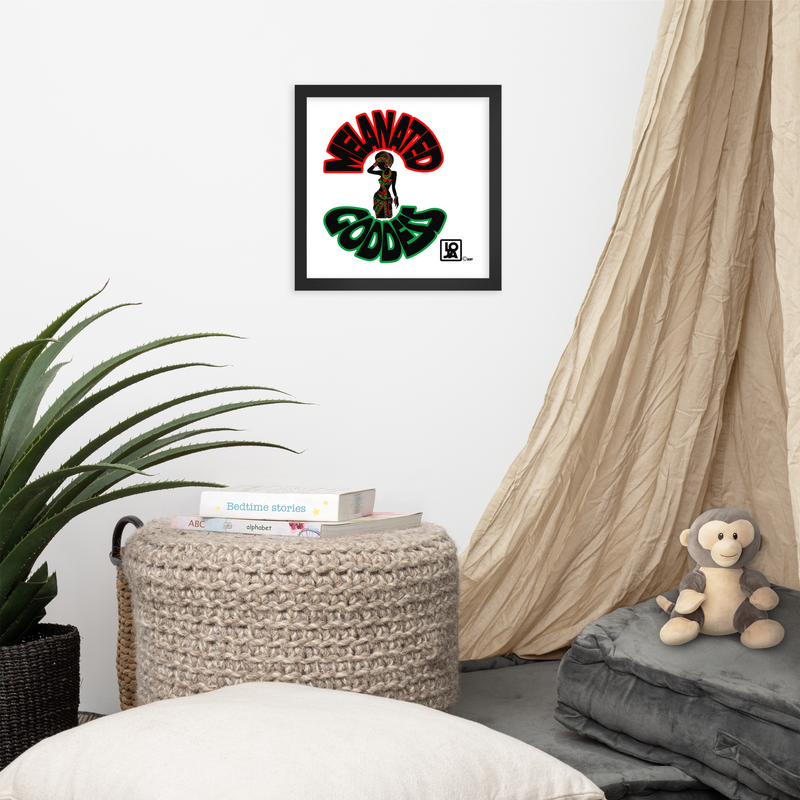 Melanated Goddess Framed poster