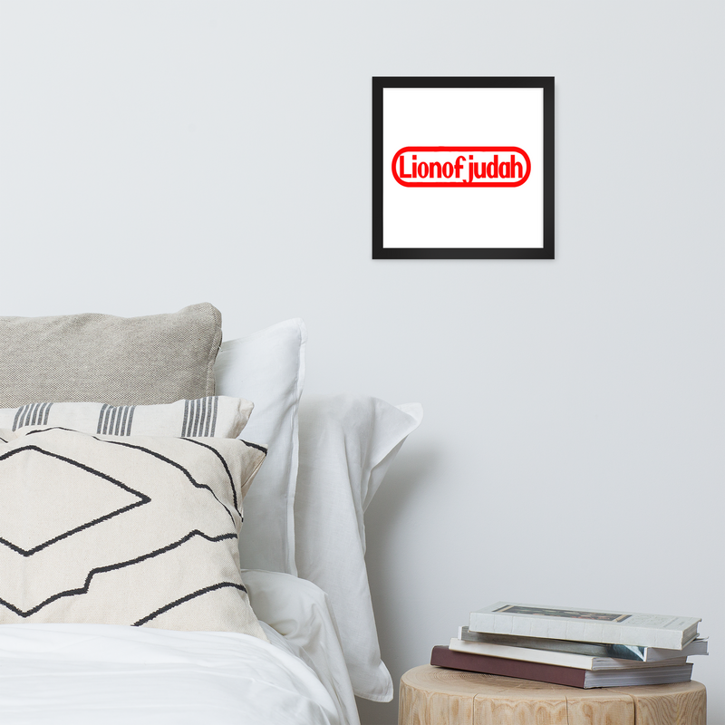 Lion Of Judah Nintendo Word Play Spinoff Design Framed poster