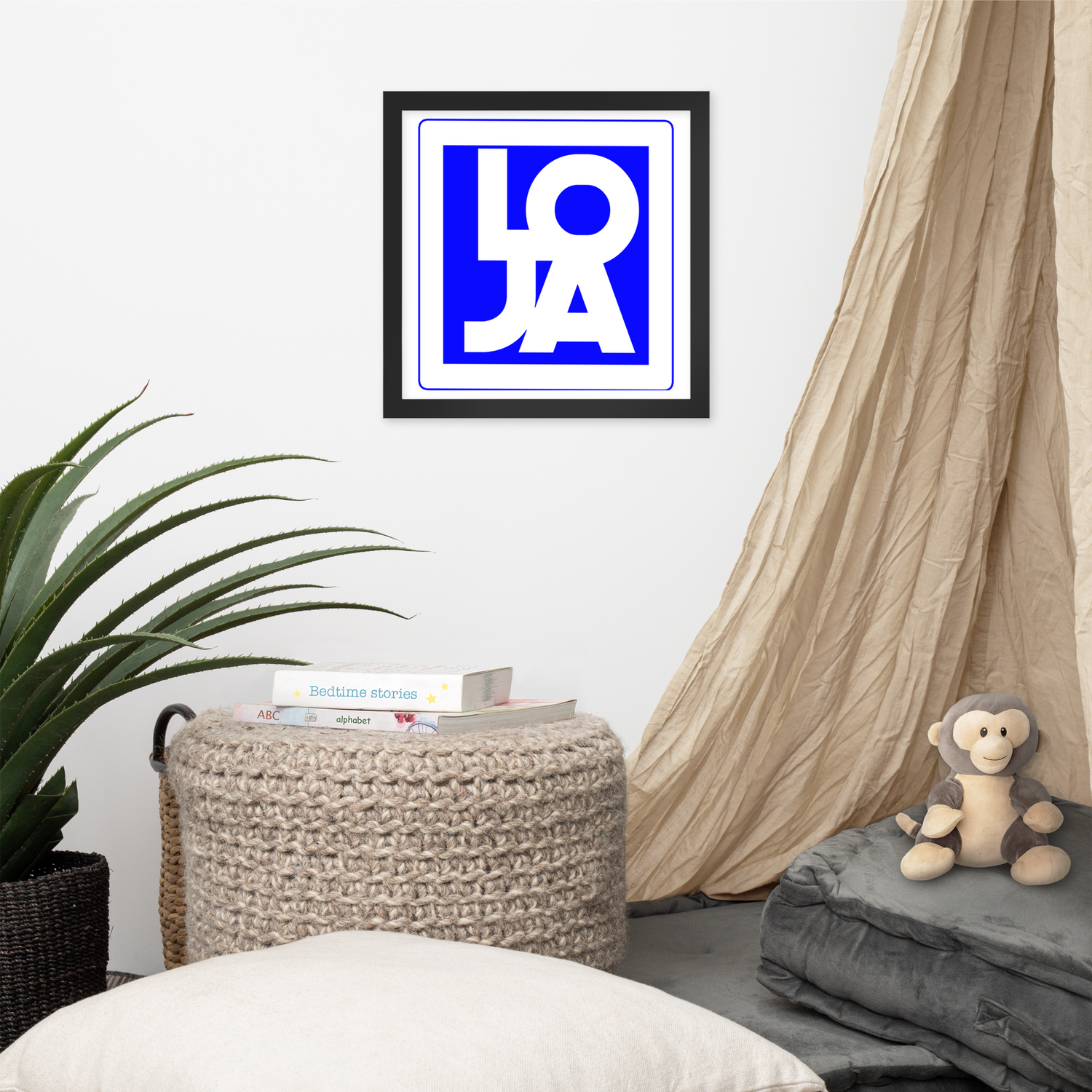 Lion Of Judah Blue Logo Framed poster Framed poster