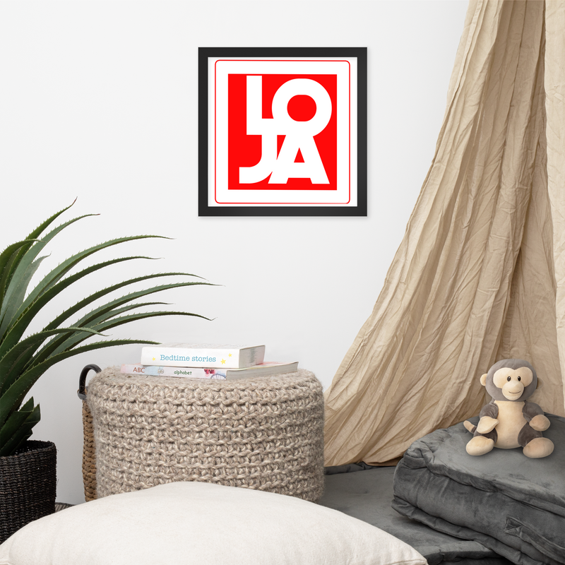 Lion Of Judah Fire Engine Red Logo Framed poster