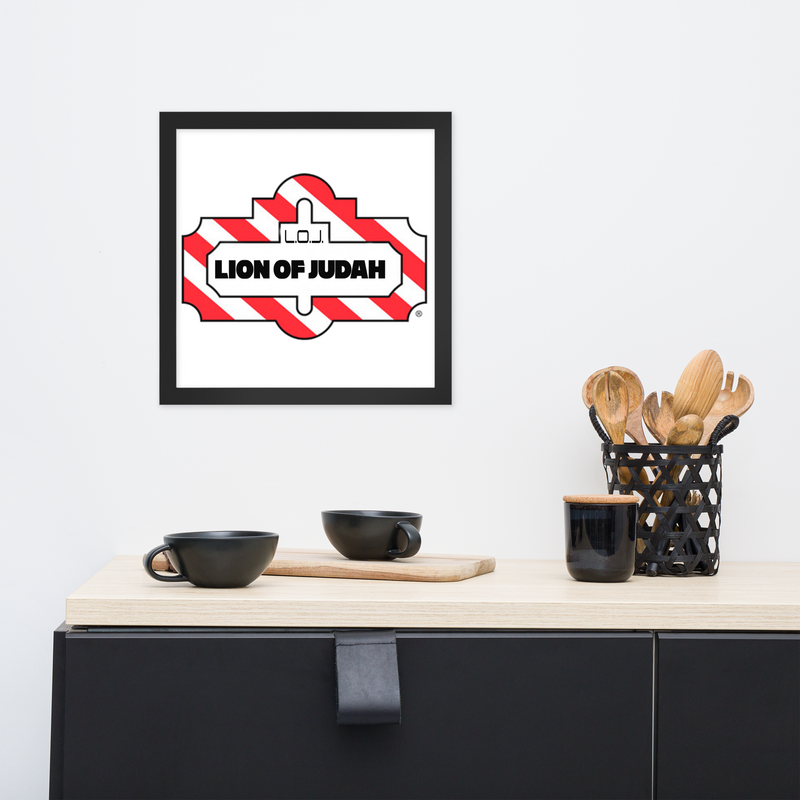 Lion Of Judah Friday Restaurant Wordplay Spinoff Design Framed poster